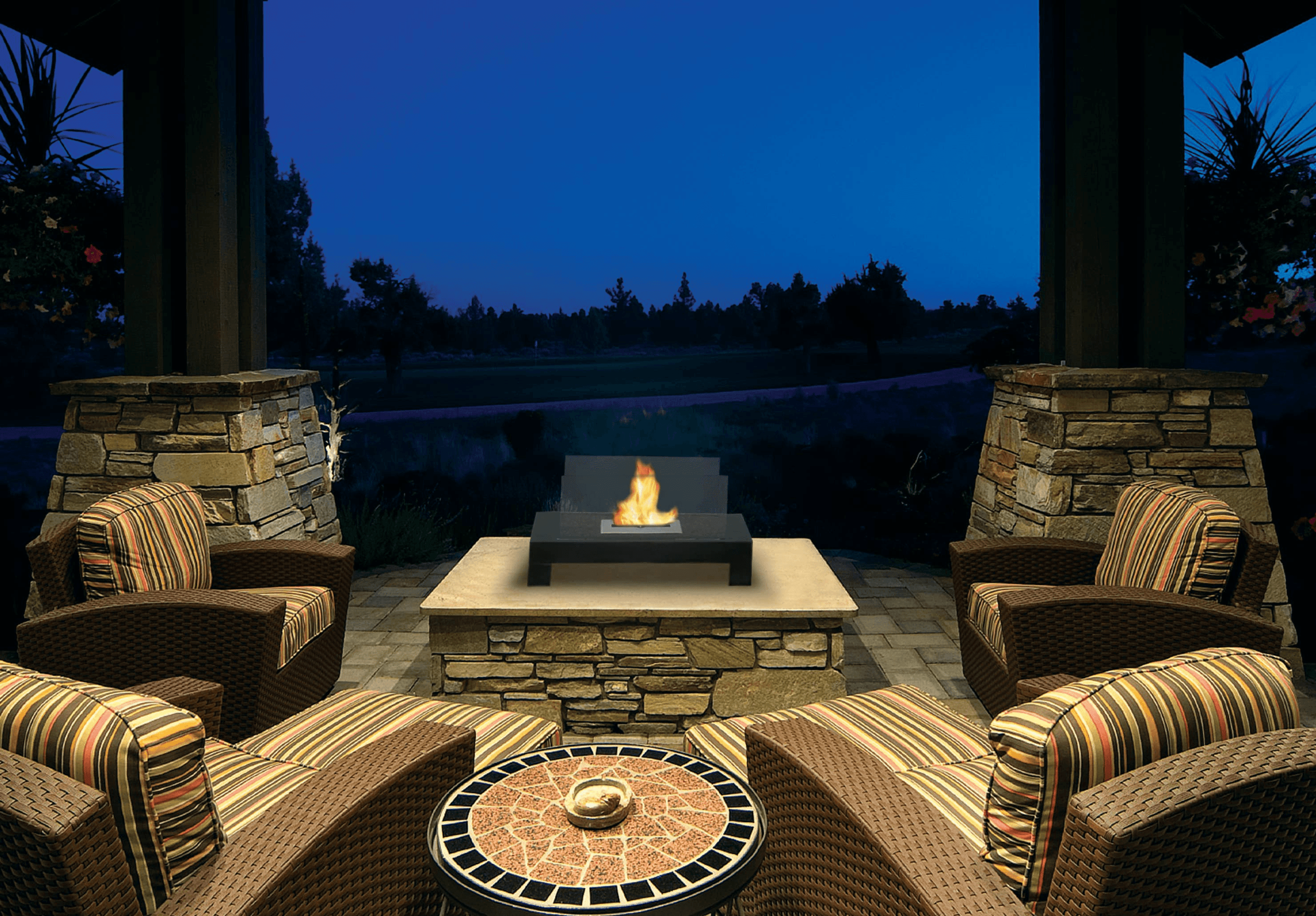 5+ Indoor And Outdoor Fireplace Gramercy Indoor/Outdoor Fireplace In White - Anywhere Fireplace – Yard